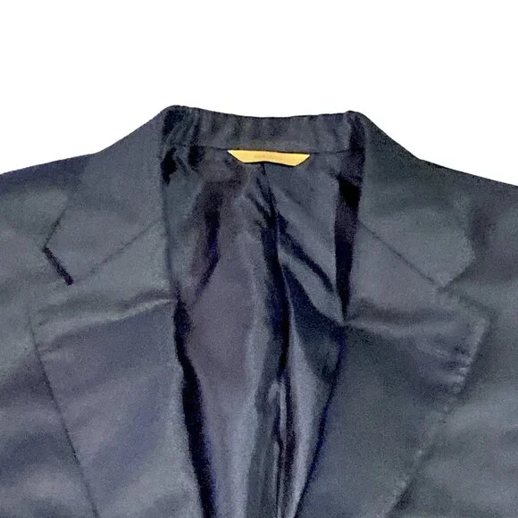 Hickey Freeman Jacket Mens 44L GraphiteLoro Piana Tasmanian 150s Wool Coat